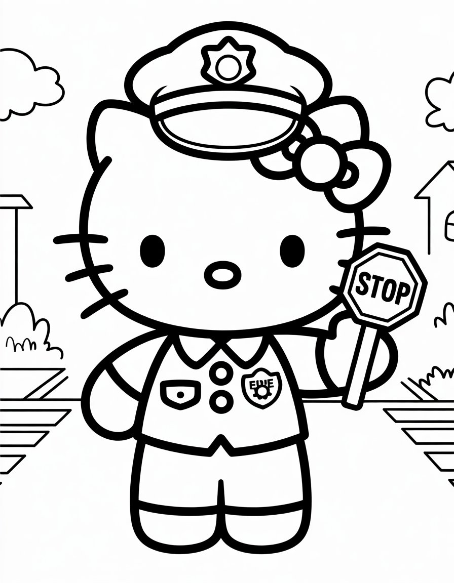 Police Officer Hello Kitty